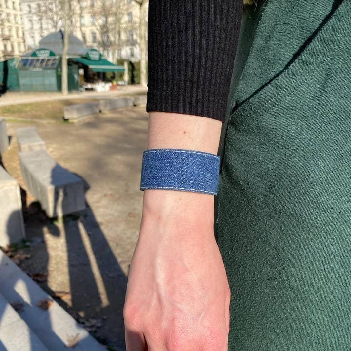 30mm jeans strap lined genuine leather steel buckle for wholesale by Declic