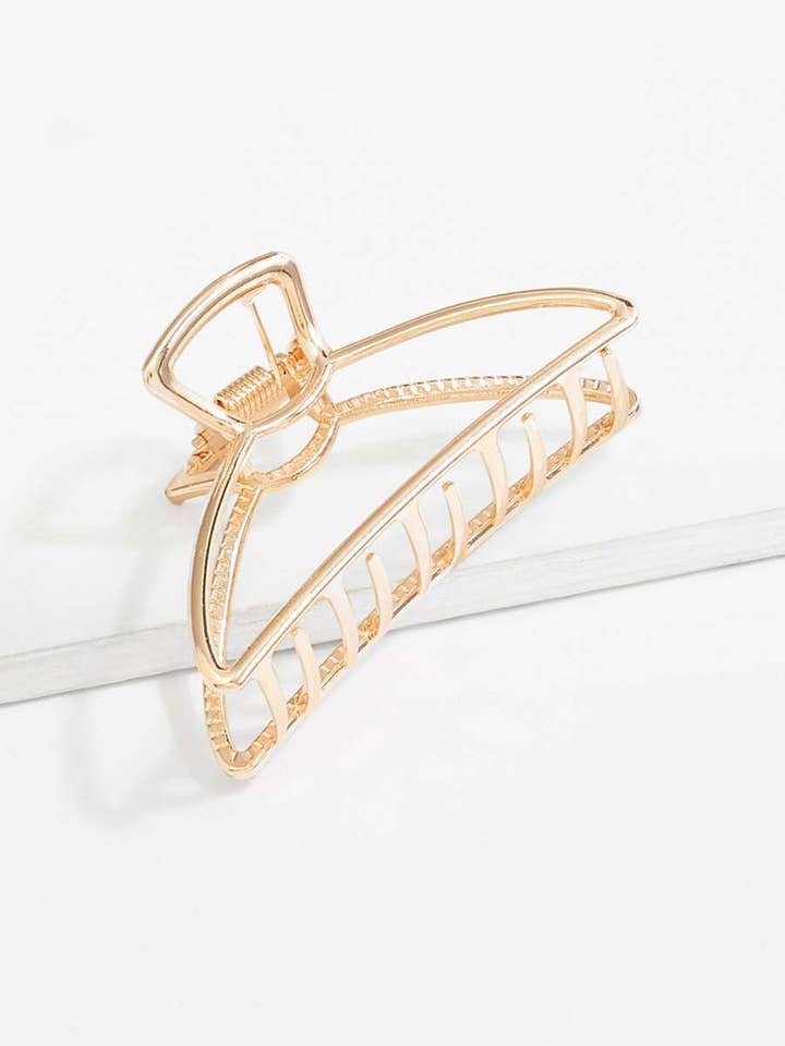 Metal Hair Clip for Women Hair Claw Clip Medium (Gold) for wholesale by verona home and gift