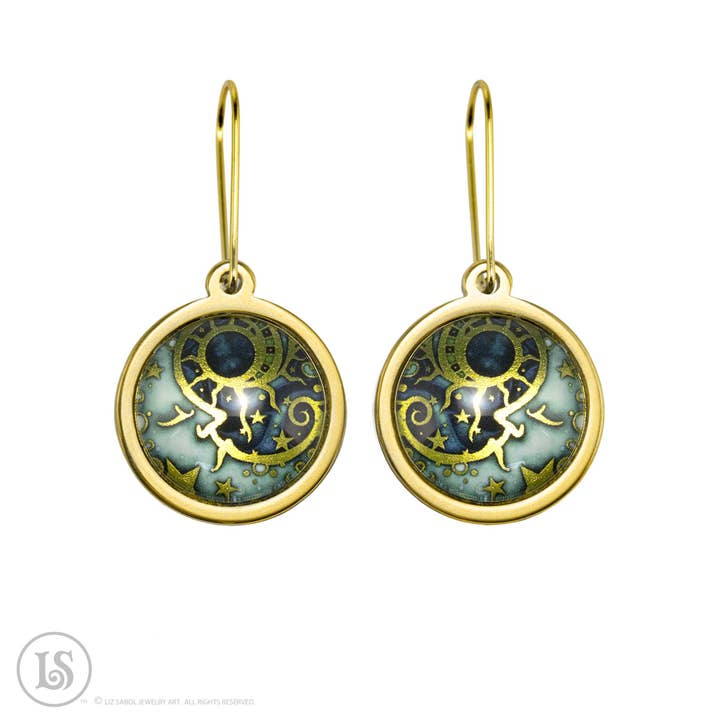 Liz Sabol Jewelry Art - Wholesale Dangle Earrings - Man in the Moon Earrings1