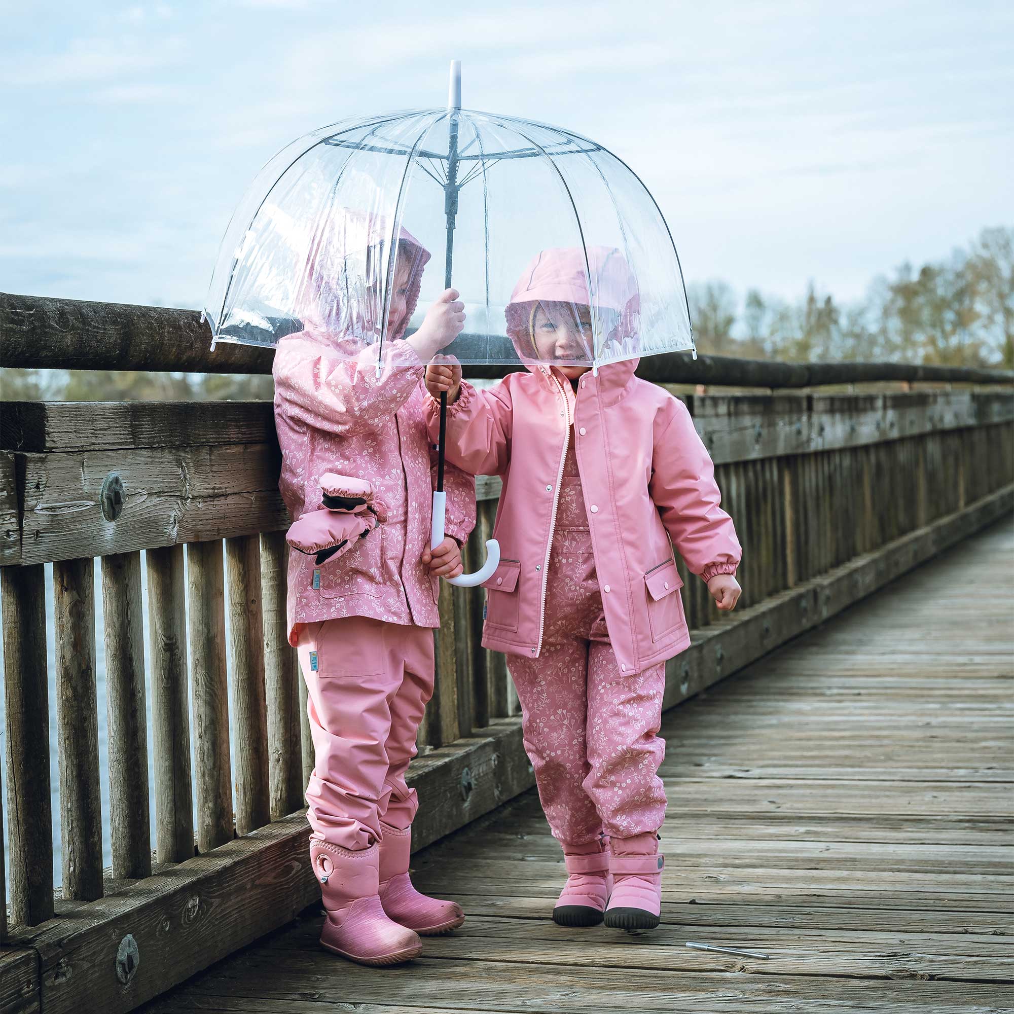 Jan & Jul - Wholesale Raincoat - Kids - Dusty Pink | Cozy-Dry Waterproof Jacket9