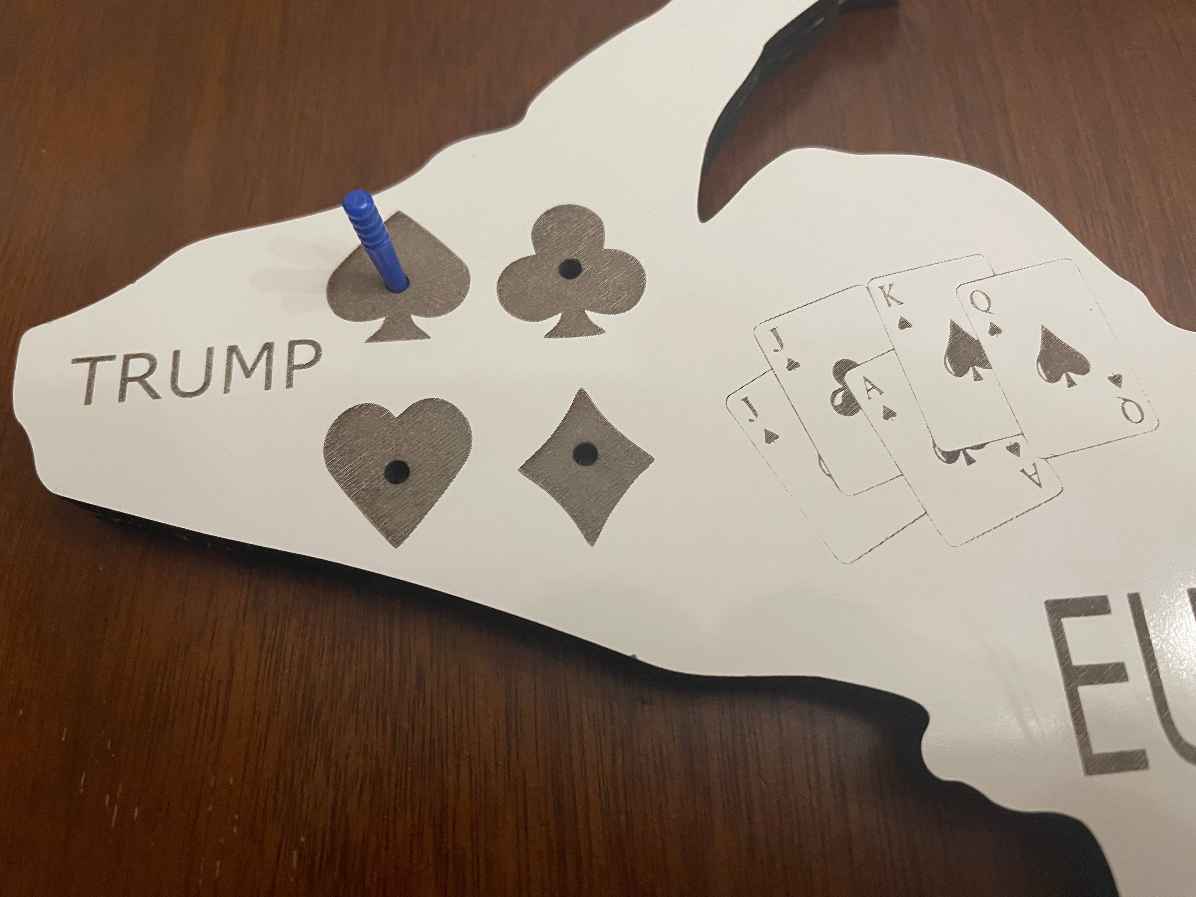 Michigan Proud Gifts - Wholesale Board Game - Michigan upper Peninsula Shaped Euchre Game Board2