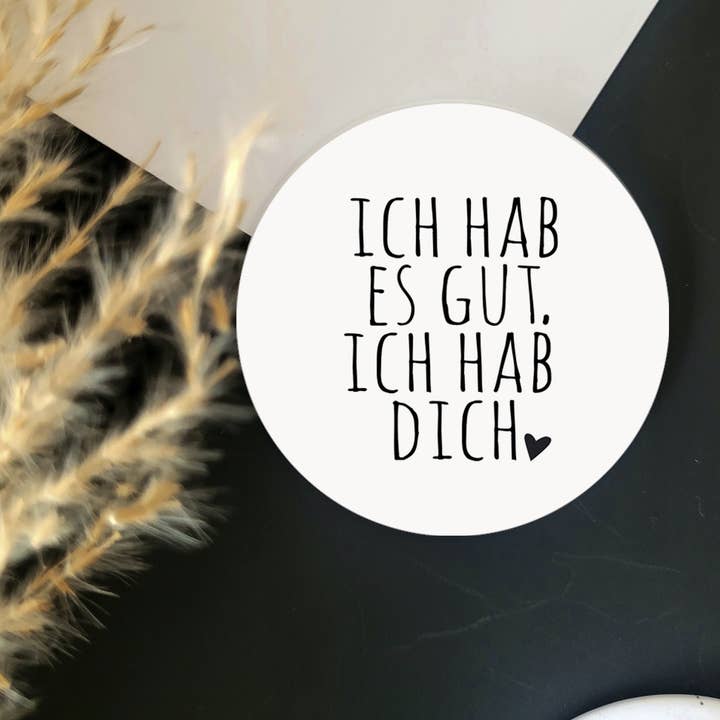Großer Magnet "Ich hab es gut, ich hab dich" für den Großhandel von Farbrausch