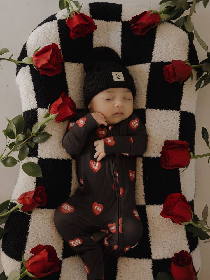 Bambu Zip-pyjamas | Kärleksanteckningar – Kol för wholesale av Forever French Baby