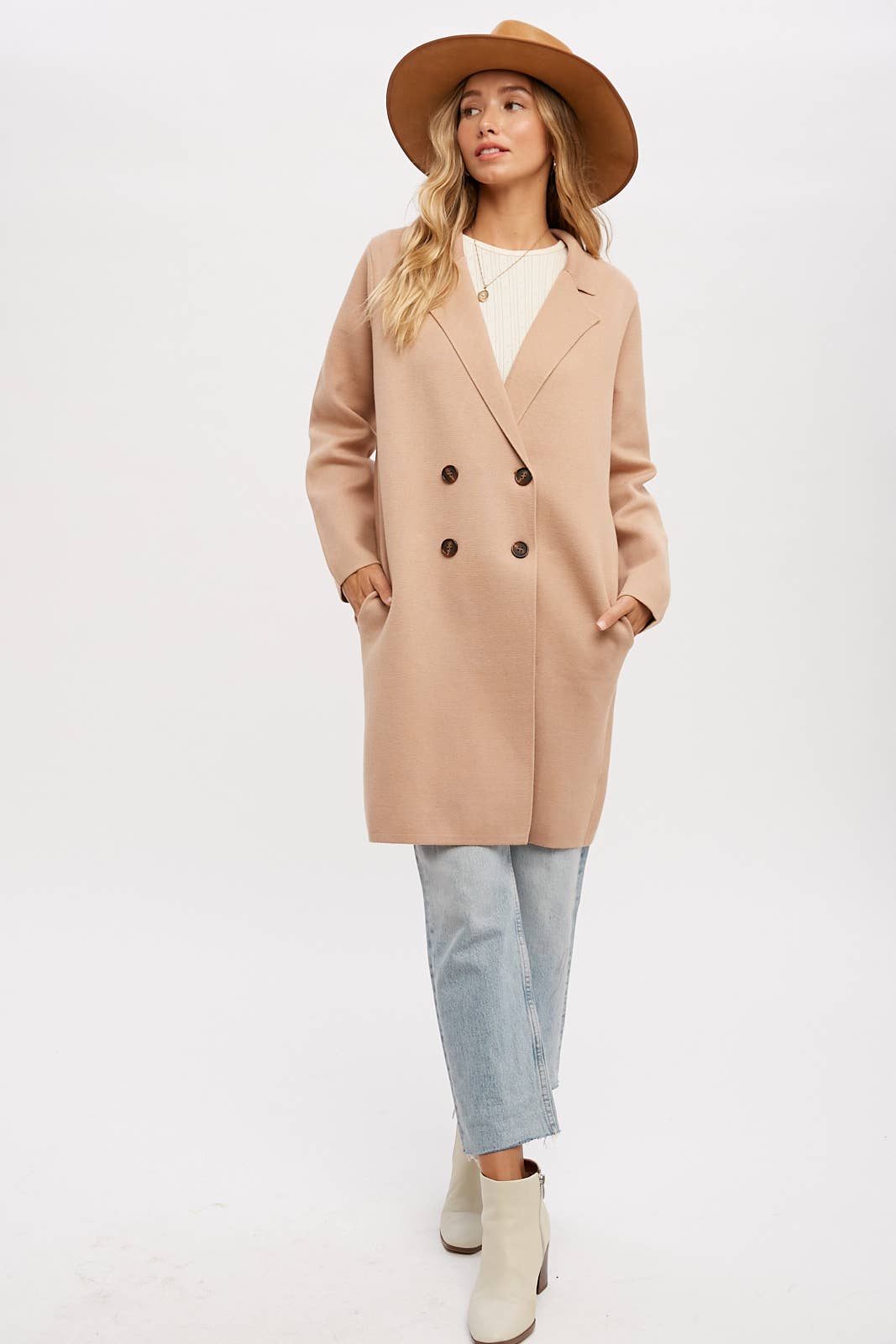 Bluivy - Wholesale Coat - Women's - CLASSIC DOUBLE BREASTED COATIGAN17