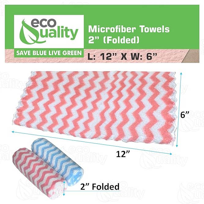 EcoQuality - Wholesale Dishcloth - Cotton Microfiber Towels Multi Color2