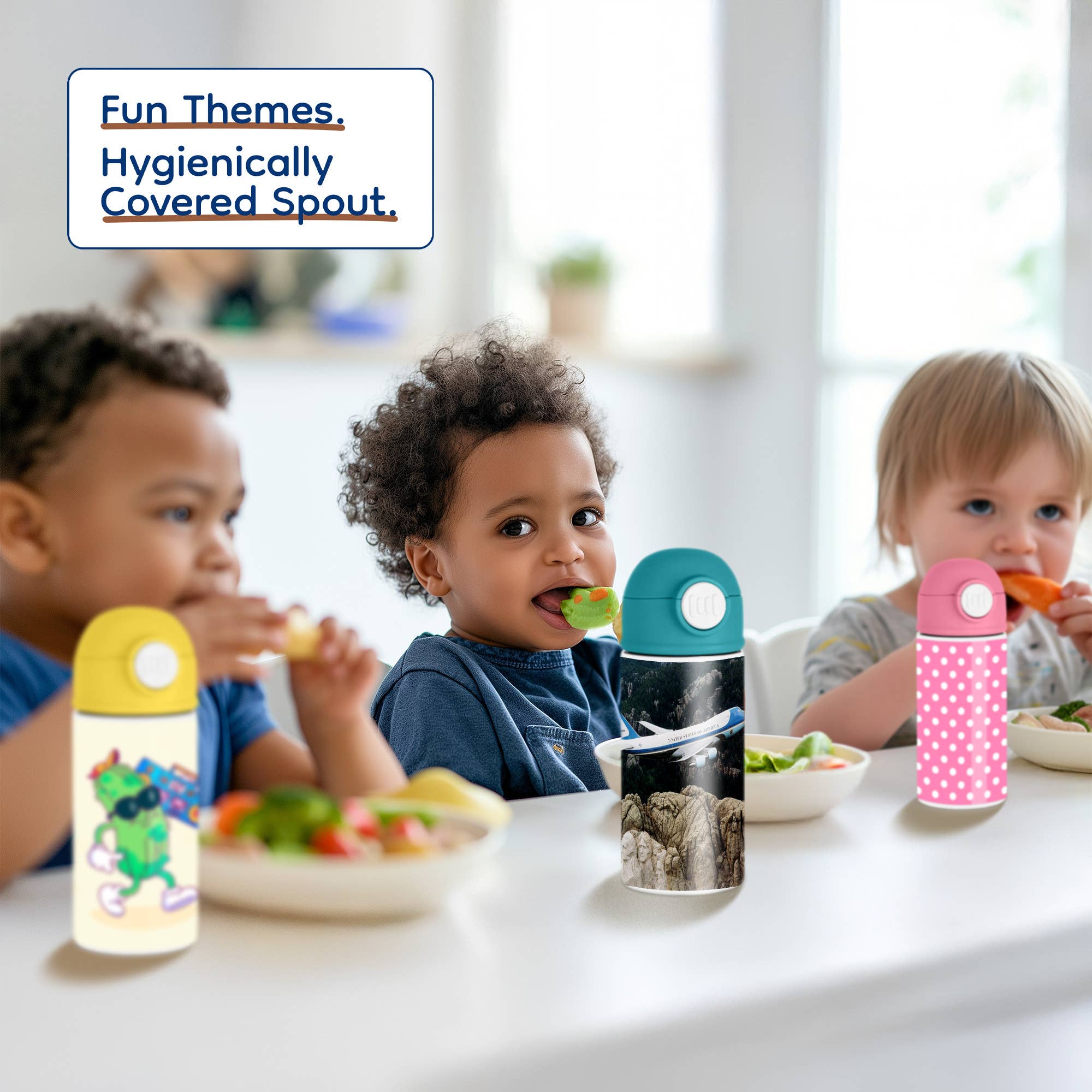 3dRose - Wholesale Water Bottle - 3dRose, Air Force 1 Flying Over Mount Rushmore.jpg, Kids Water Bottle4