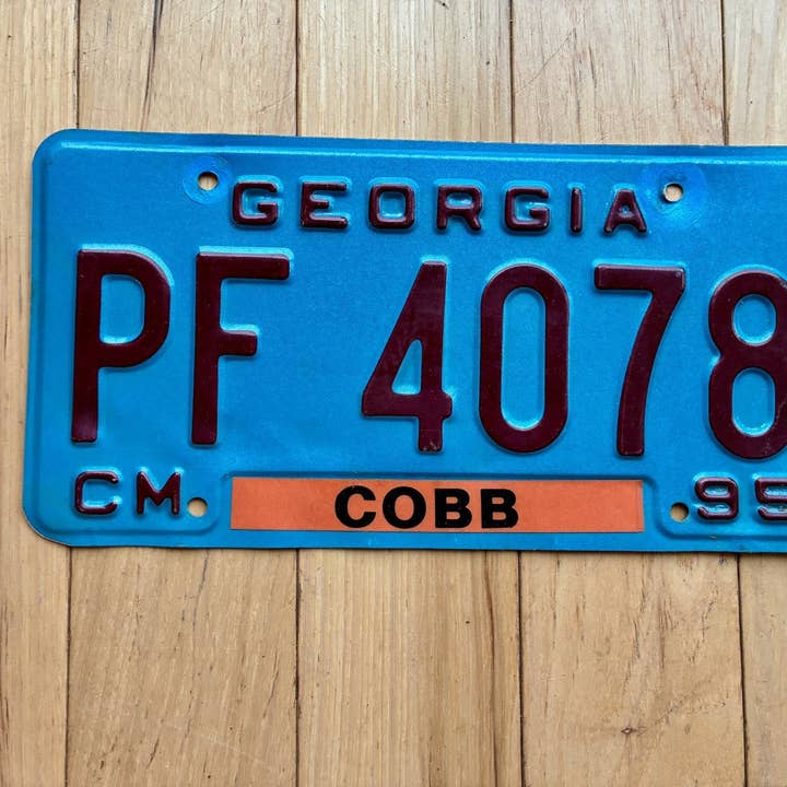 Targa della Contea di Cobb, Georgia 1995 per la vendita all'ingrosso da parte di RusticPlates