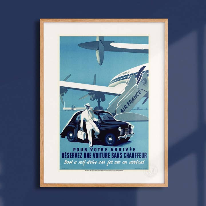 Air France-affisch / Boka en bil - AFL1174 för wholesale av Oneart
