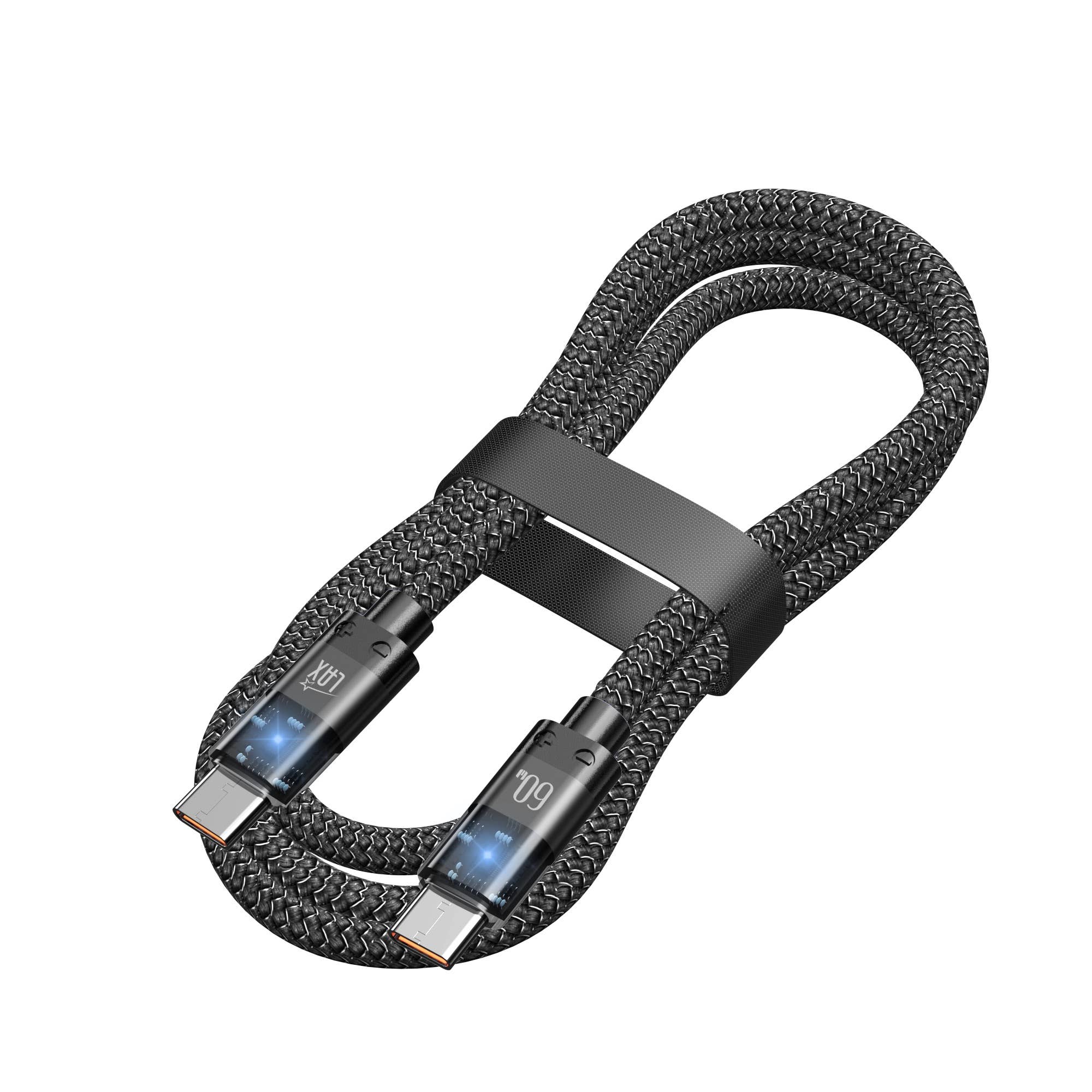 LAX Gadgets - Wholesale Charging Cable - LED 60W USB-C to USB-C Fast Charging Cable—Retail Packaging5