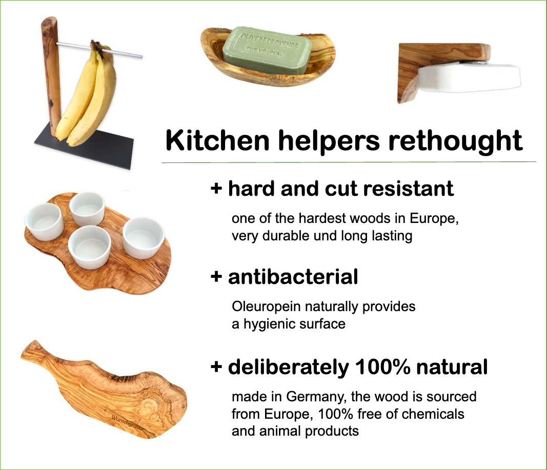 olivenholz-erleben - Wholesale Cutting Board - Carving board (L45-49cm) with juice rim & handle7