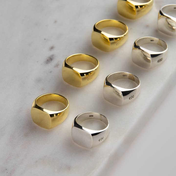 Crés-cere Rings – wholesale Signetring – Stockholm - Guldpläterad Signetring - Herr4