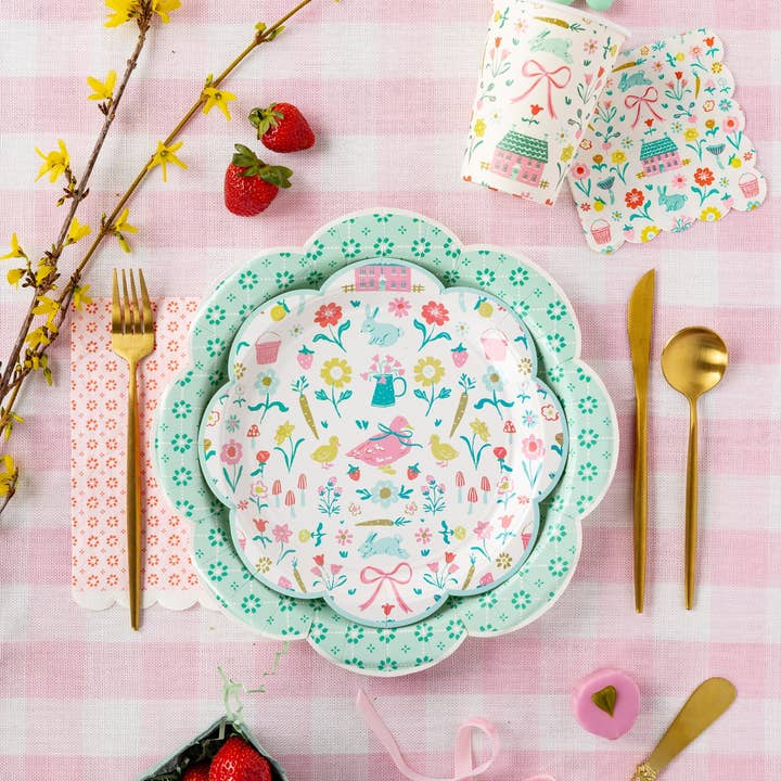 My Mind’s Eye – Großhandel Einwegteller – SCT1140 - 9" Frühlingshäuschen-Musterplatte5