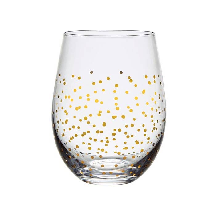 Fitz and Floyd® Mikasa® Pfaltzgraff® - Wholesale Wine Glass - Mikasa Party 18OZ Stemless Glass S4 Brown Bx Pkg