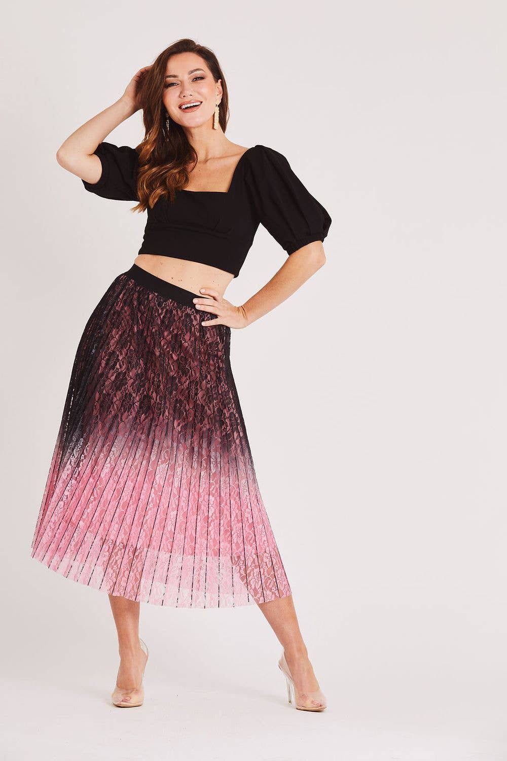 Skirt & Stiletto - Wholesale Skirt - Women's - Vienna - Pink And Black4