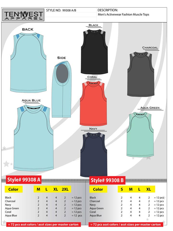 99308A voor wholesale door Ten West Apparel