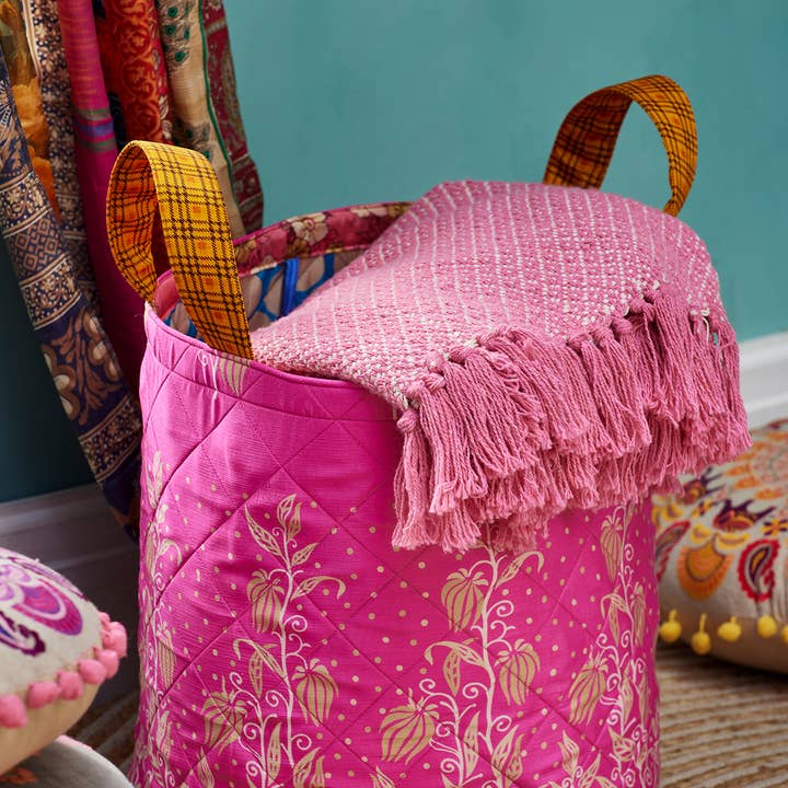 Namaste – wholesale Laundry bag – Recycled Sari Storage Laundry Bag0