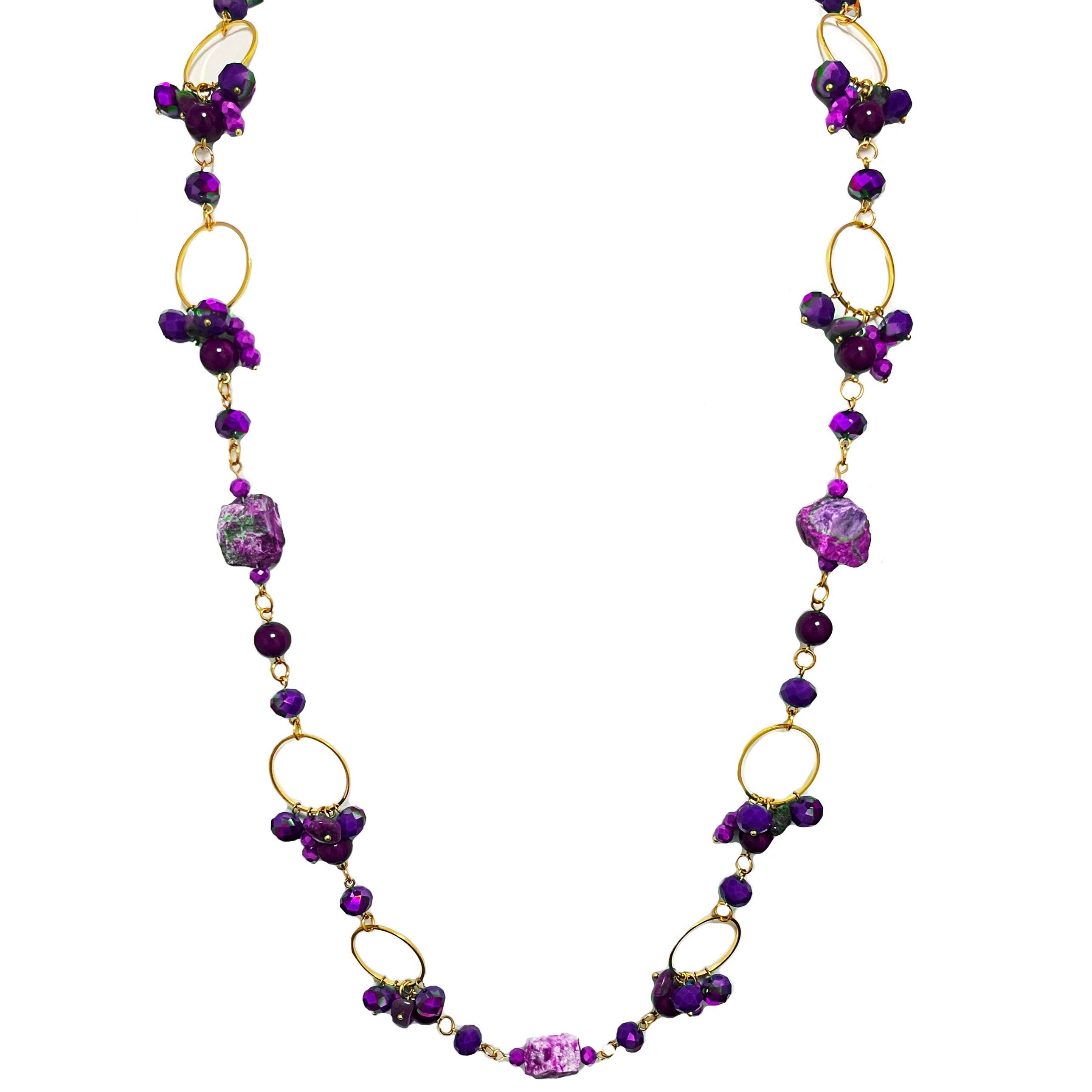 AMORINO SRL - Wholesale Beaded/Pearl Necklace - Long Necklace With Stone - HZM23144E7420
