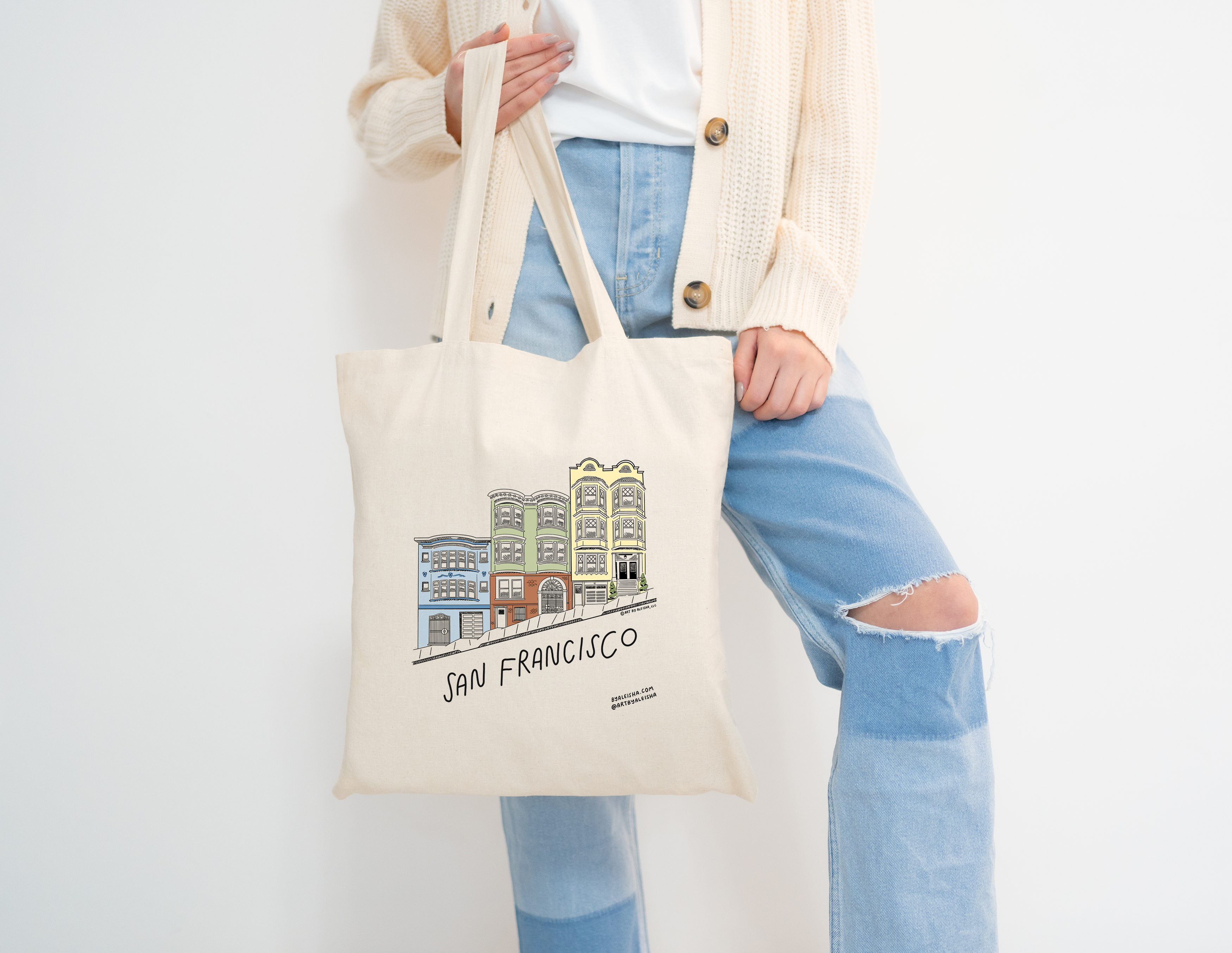 By Aleisha - Wholesale Tote Bag - Unisex - Home Sweet San Francisco Tote2