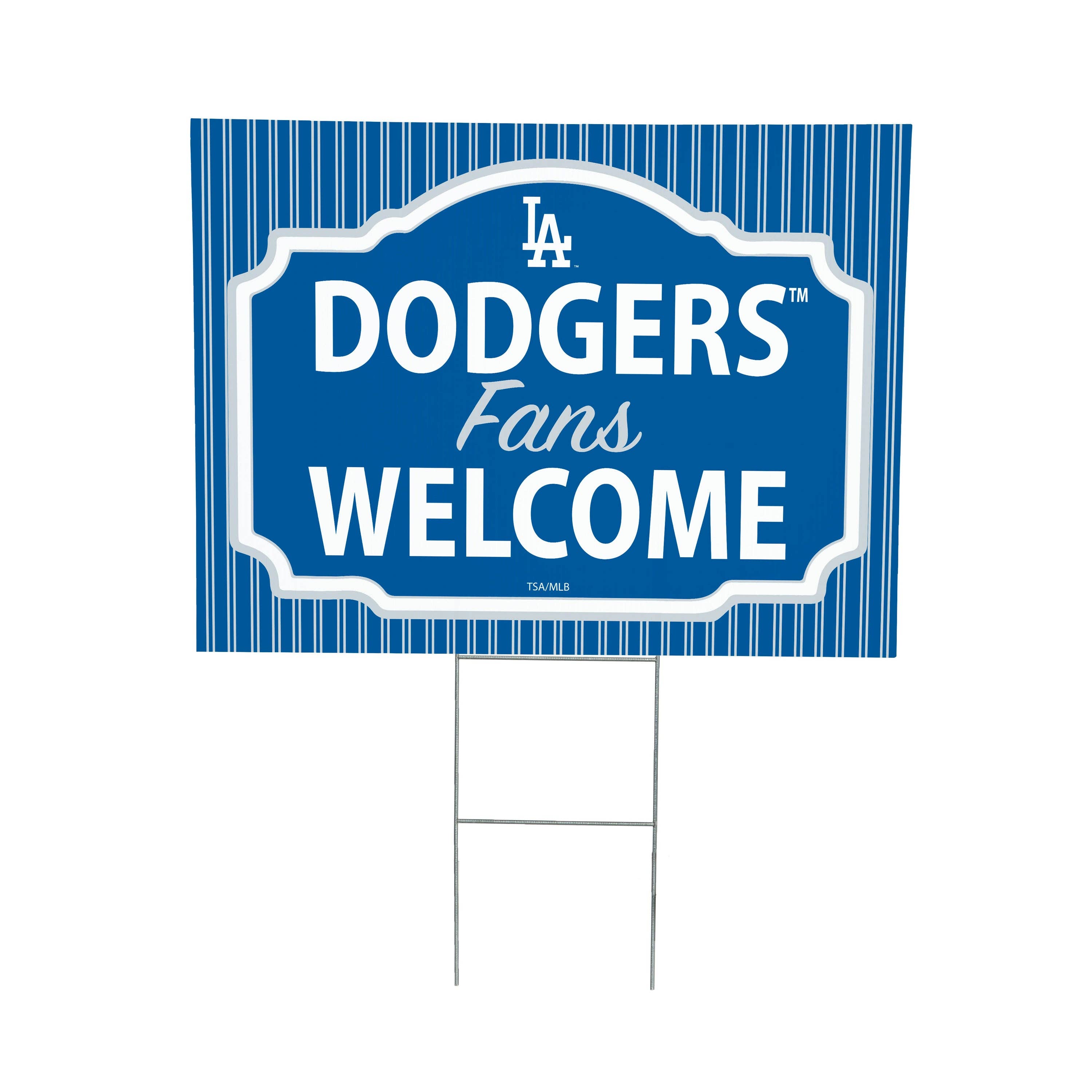Evergreen Enterprises - Wholesale Outdoor Sign - Los Angeles Dodgers Coroplast Yard Sign, "Fans Welcome"3