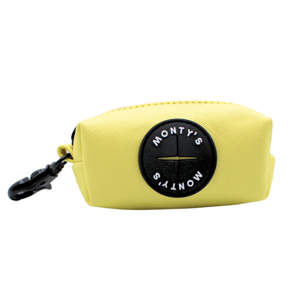 Monty's Bags - Vente Distributeur de sacs à déjections canines - Distributeur de sacs à crottes en cuir végétalien avec 15 sacs de taille standard4