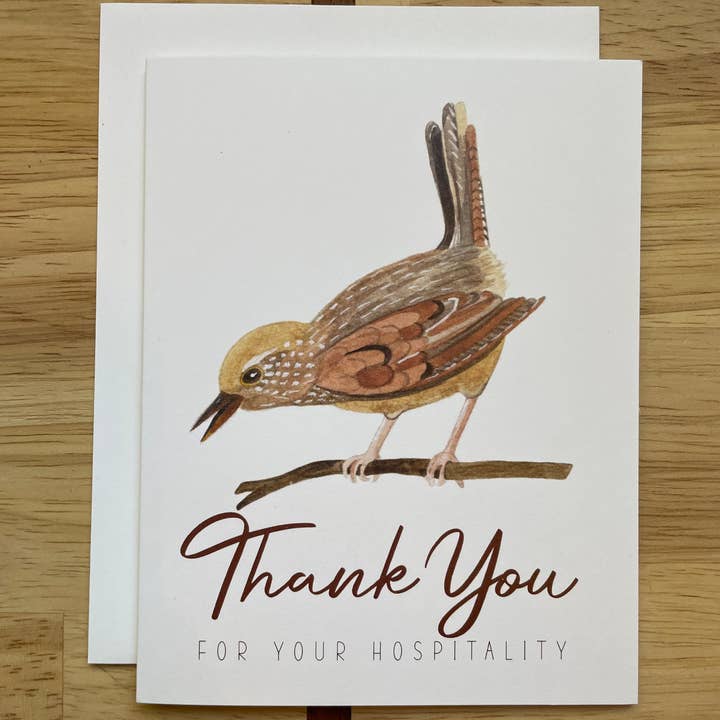 Kristin Schmidt Artist - Vendita all'ingrosso Biglietti di ringraziamento - Thank You for Your Hospitality - Biglietto di auguri ad acquerello2