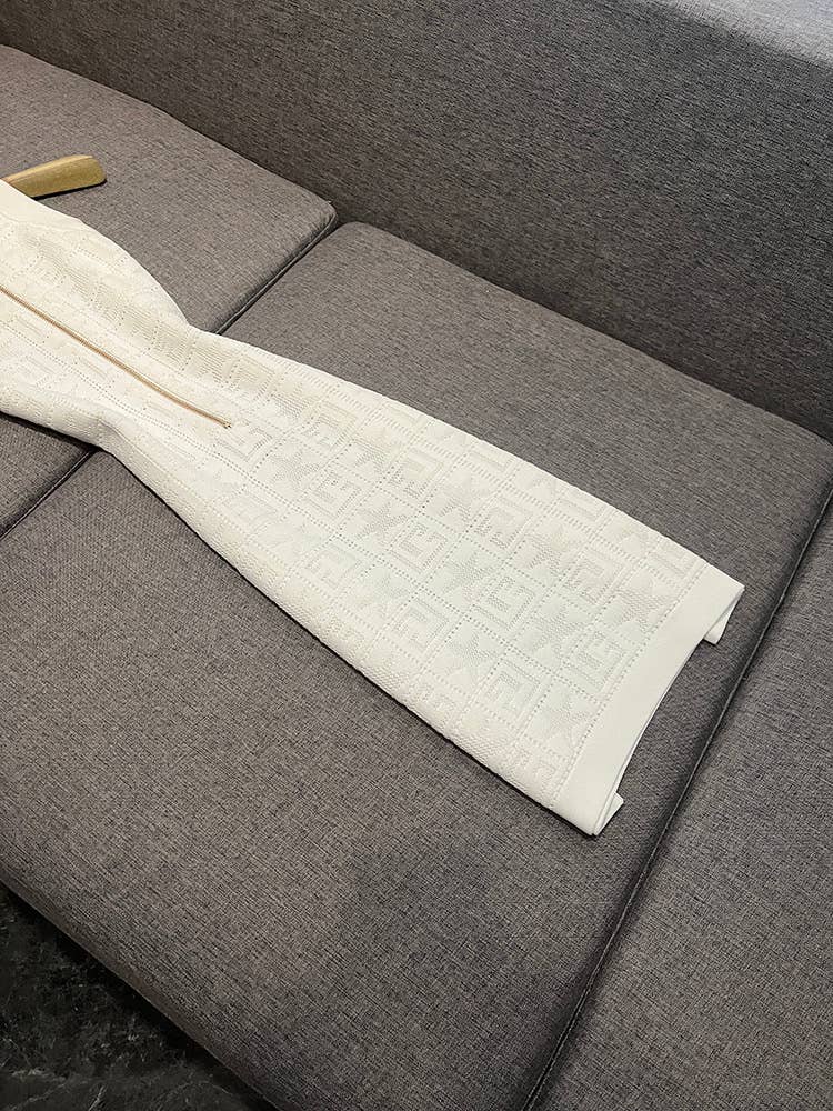 Sanyao Fashion - Venta al por mayor Vestido - Mujer - Vestido de punto ajustado sin mangas con cuentas hecho a mano SY4123