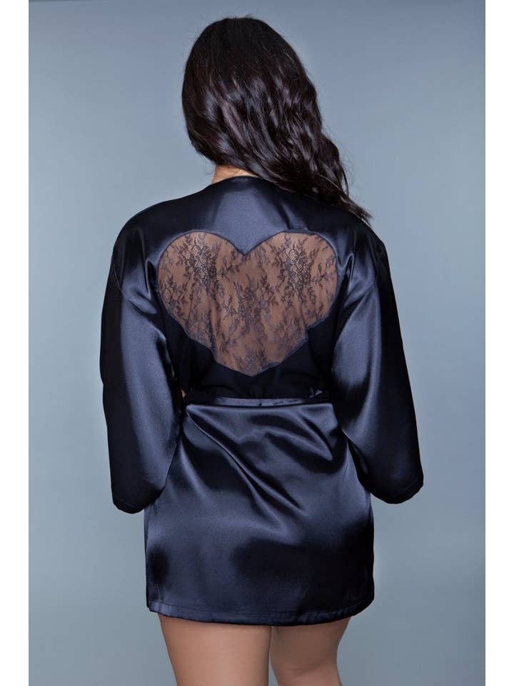 BLK Abito Amora in raso 1964 con cuore in pizzo in vendita all'ingrosso su Faire
