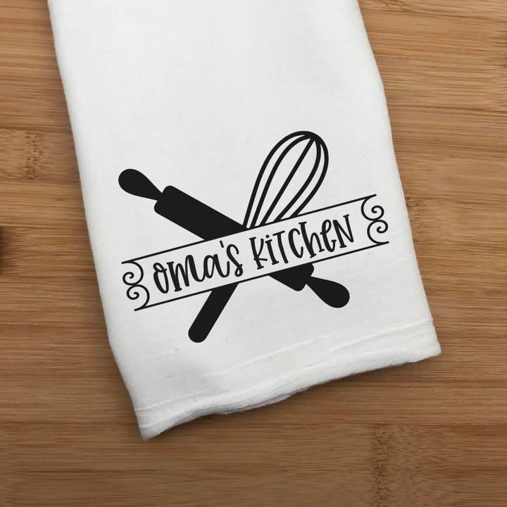 Kitchen Towel, Any Name Hand Towel, Towel for Kitchen, Gift for wholesale by Hazel Grove Customs