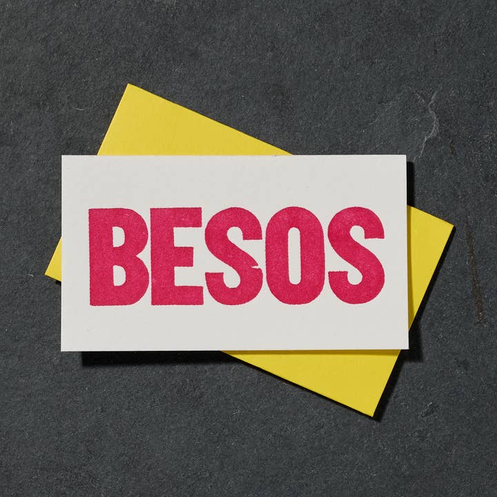 Besos Mini Card for wholesale by Etc. Letterpress