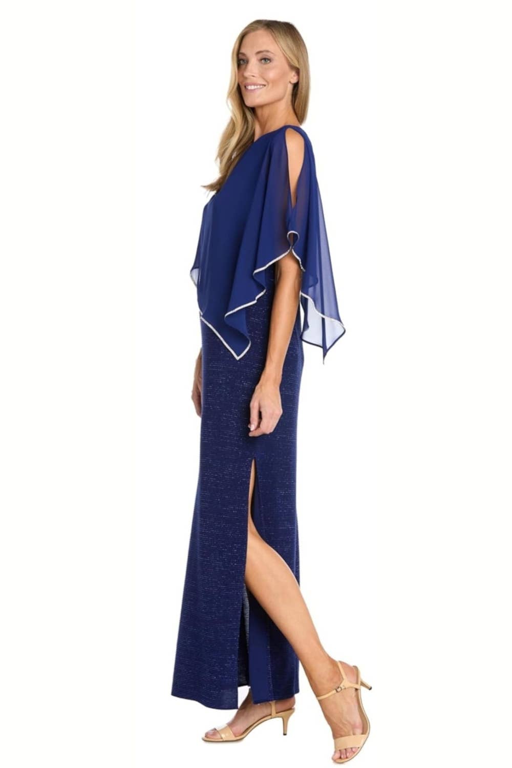 New Yorker's Apparel – wholesale Dress – Women's – RM Richards Sheer Cape Long Evening Dress3
