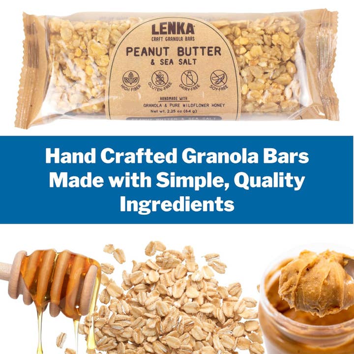 Lenka Craft Granola Bars - Wholesale Snack Bar - Peanut Butter with Sea Salt Granola Bar - Dairy Free5