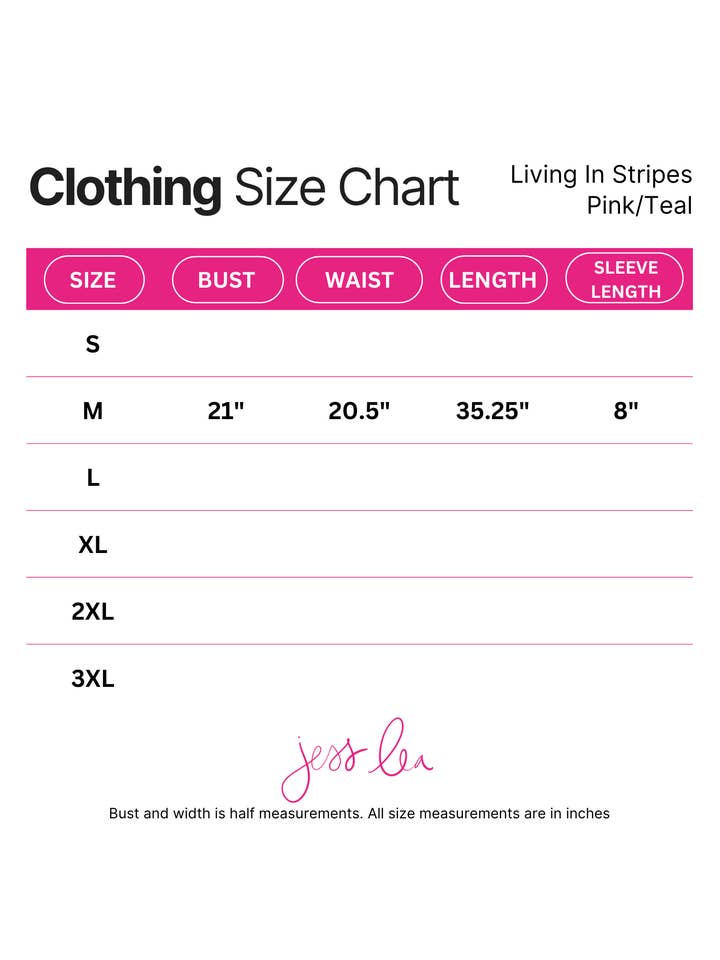 Hot Pink Living In Stripes Dress, Pink/Teal for wholesale on Faire3