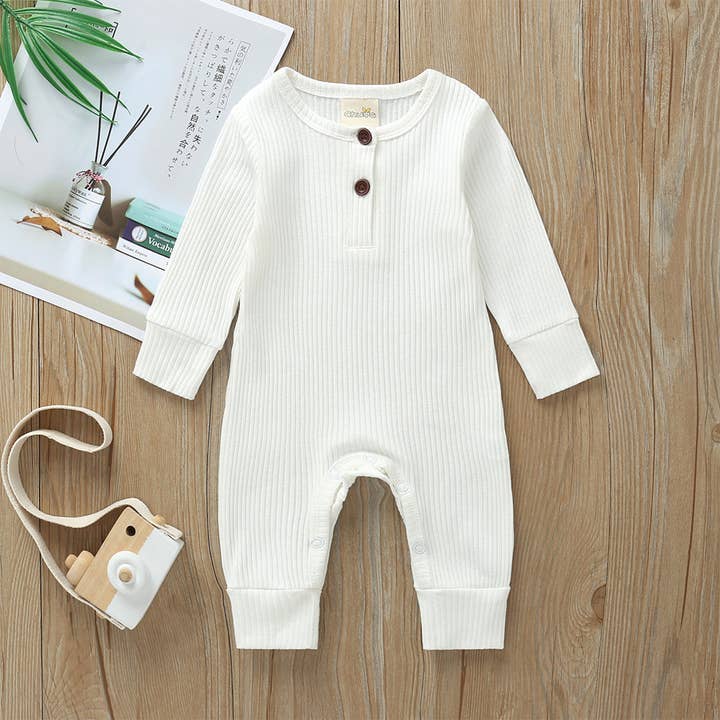 PatPat - Wholesale Jumpsuit – Baby - Baby Boy / Girl Cotton Knitted Style Cardigan Jumpsuit18