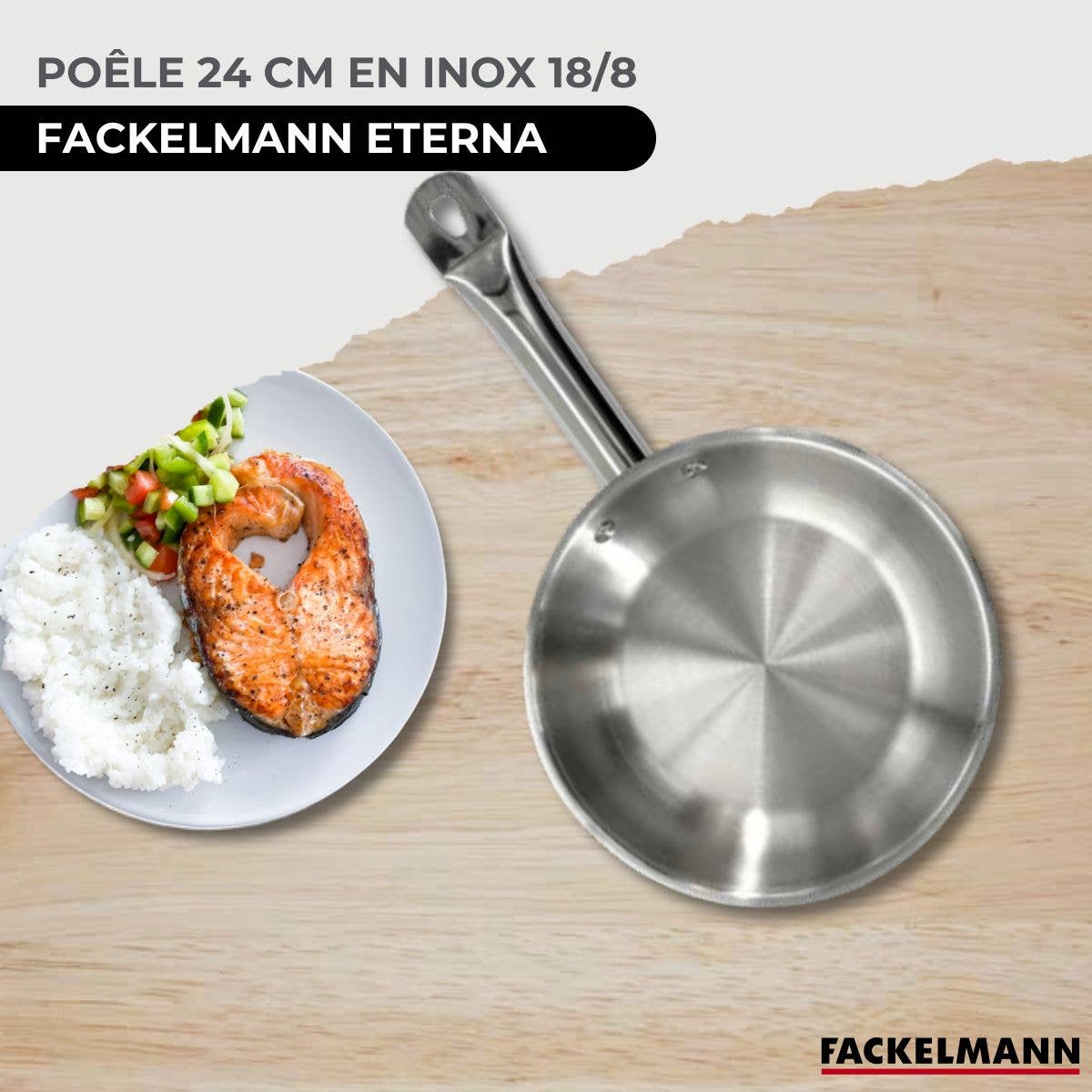 Zenker - Wholesale Pan - Stainless steel pan 24 cm Fackelmann Eterna1