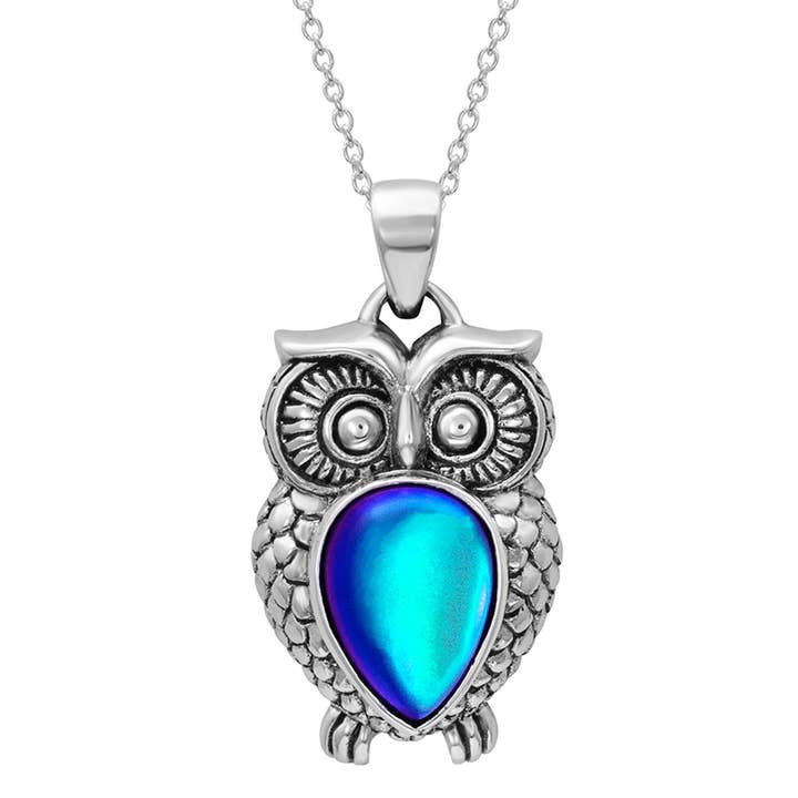 LeightWorks – wholesale Hänge-/berlockhalsband – Uggla hänge Sterling Silver Crystal smycken halsband