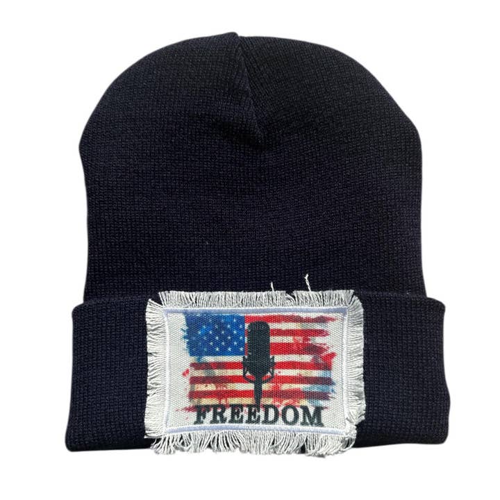 Freedom 5th Amendment Beanie USA for wholesale by The Crafty Campers