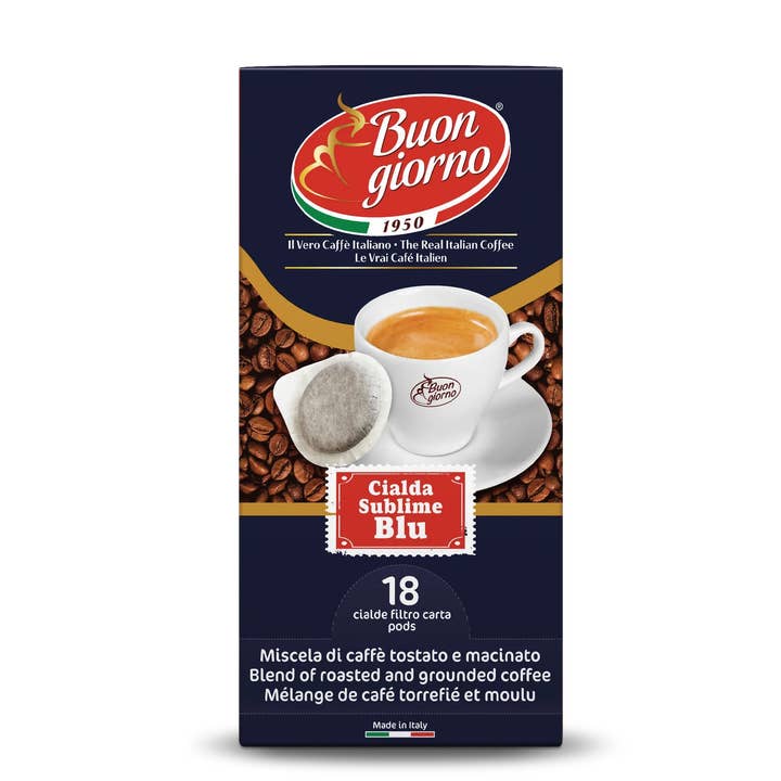 Sublime Blue Pods 18pcs for wholesale by Buongiorno Caffè