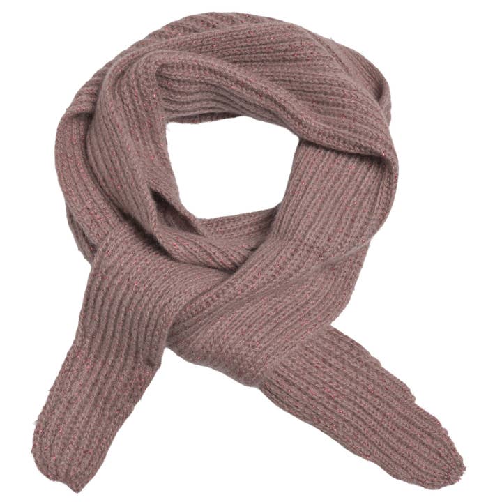 Cashmere scarf Ella-cs with lurex in earth for wholesale by cute stuff GmbH