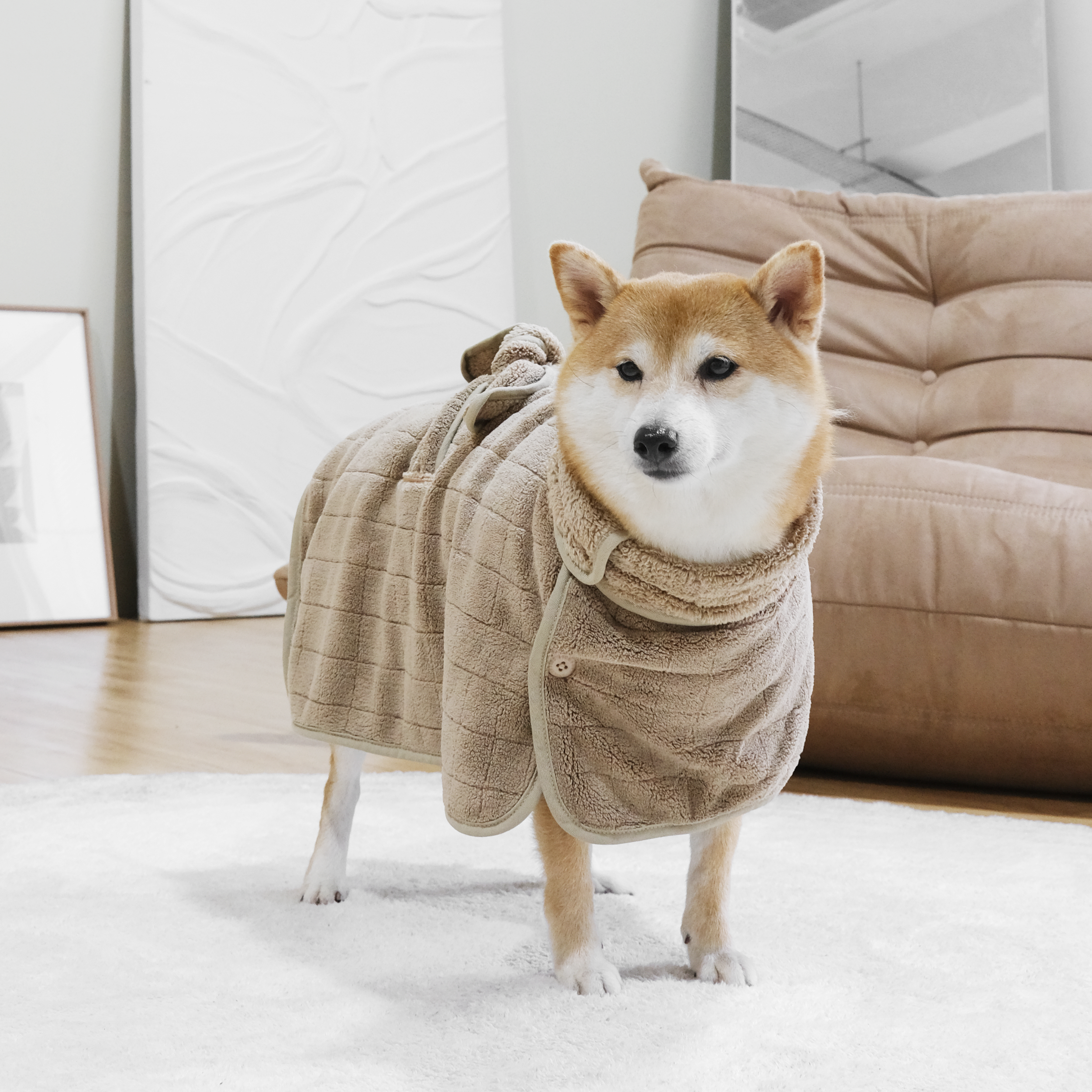 plum Baby Fleece Bathrobe//DOG CLOTHING//APPAREL for wholesale on Faire6