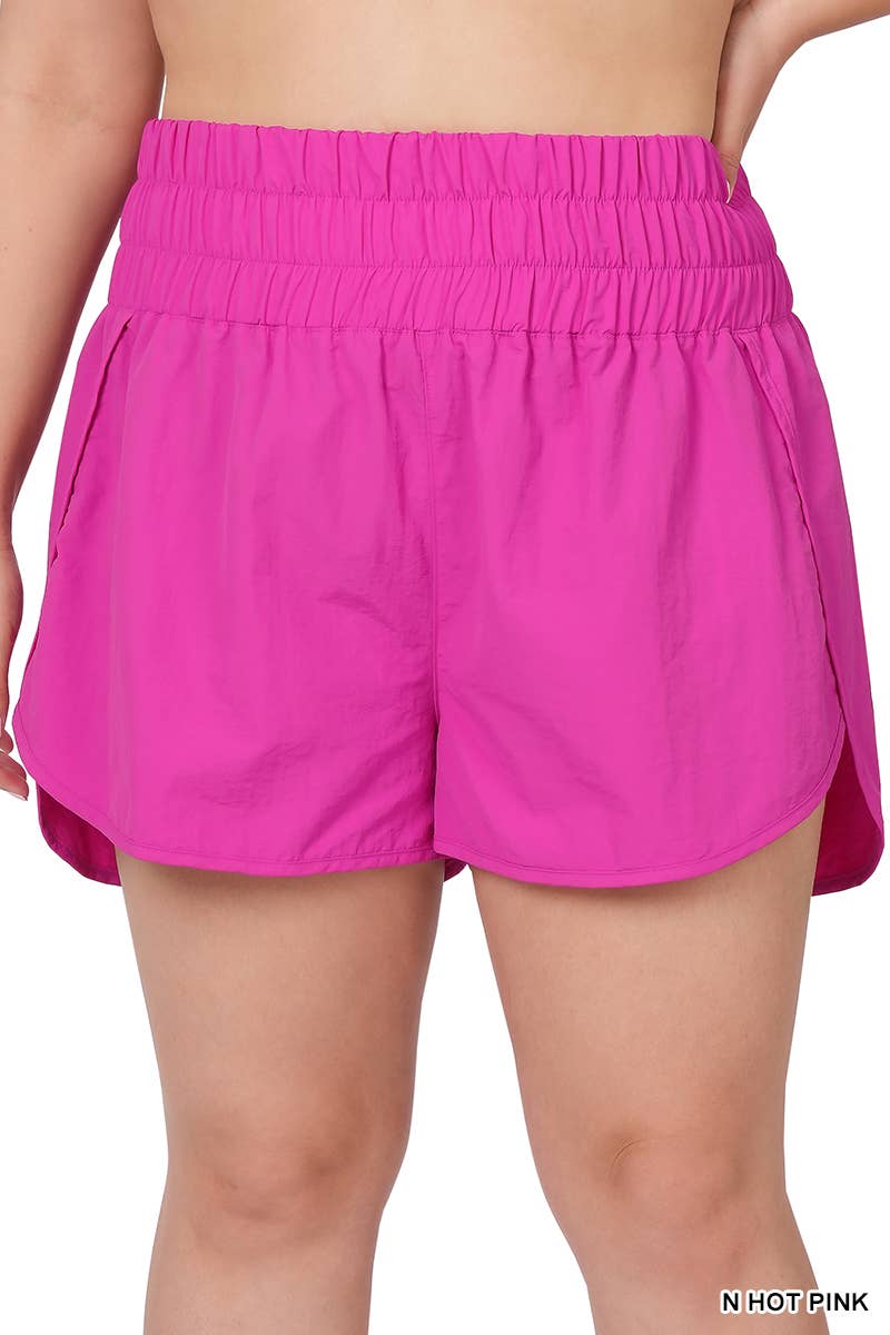 YELLOWGOLD  .._ PLUS SIZE Windbreaker shorts w/ back mesh pocket for wholesale on Faire3