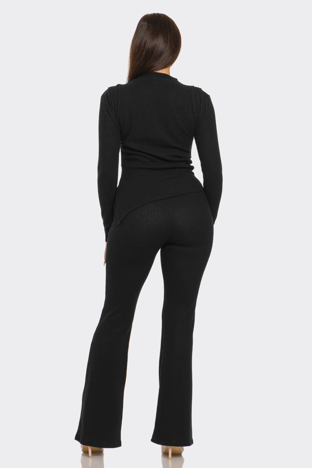 Julia by LoveJ - Wholesale Top & Pant Set (NOT Loungewear) - Women's - Asymmetric Ruched Hem Top And Pants Set 13