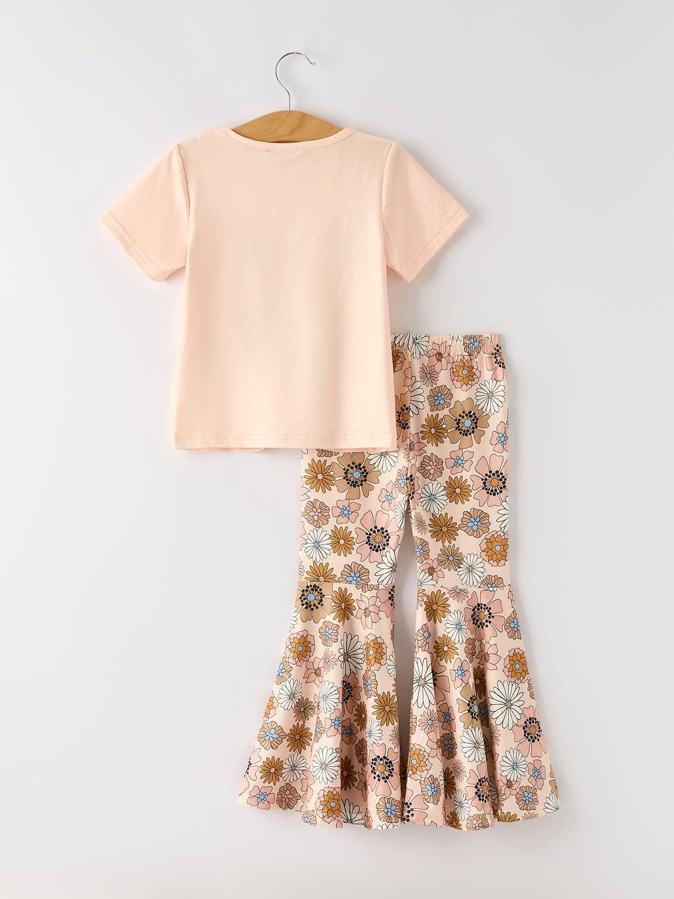 Rylee Faith Designs - Wholesale Top & Pant Set - Kids - Girls Letter Print Top + Floral Pattern Pants6