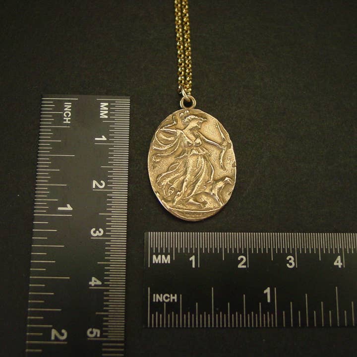 Vis a Vis Jewelry - Wholesale Pendant/Charm Necklace - Small Artemis Cameo Necklace - Diana the Huntress6