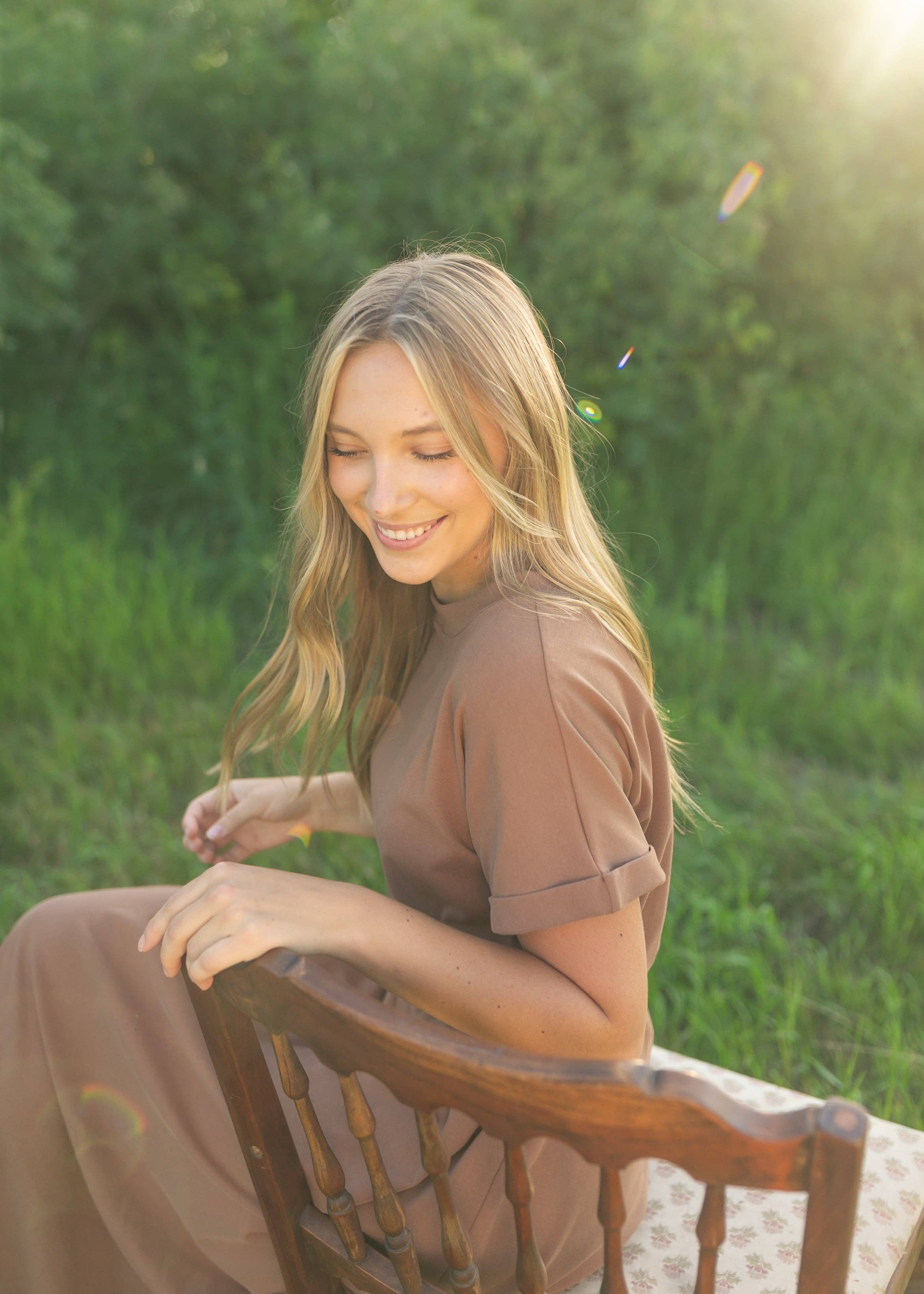 Inherit Clothing Company – Vestido - Mulher por atacado – Vestido Midi com Mangas Cap Sleeve Casey11