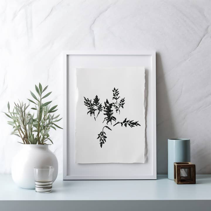 Botanical Silhouettes - Papel Deckled Print Nature Block por atacado de ArtbyHaise