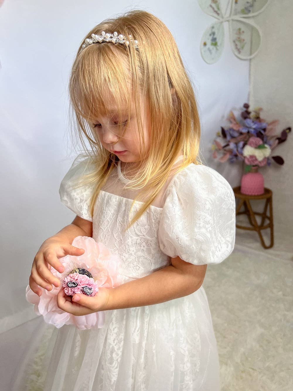 A Little Lacey – wholesale Dress – Kids – Genevieve Girls White Lace Dress19