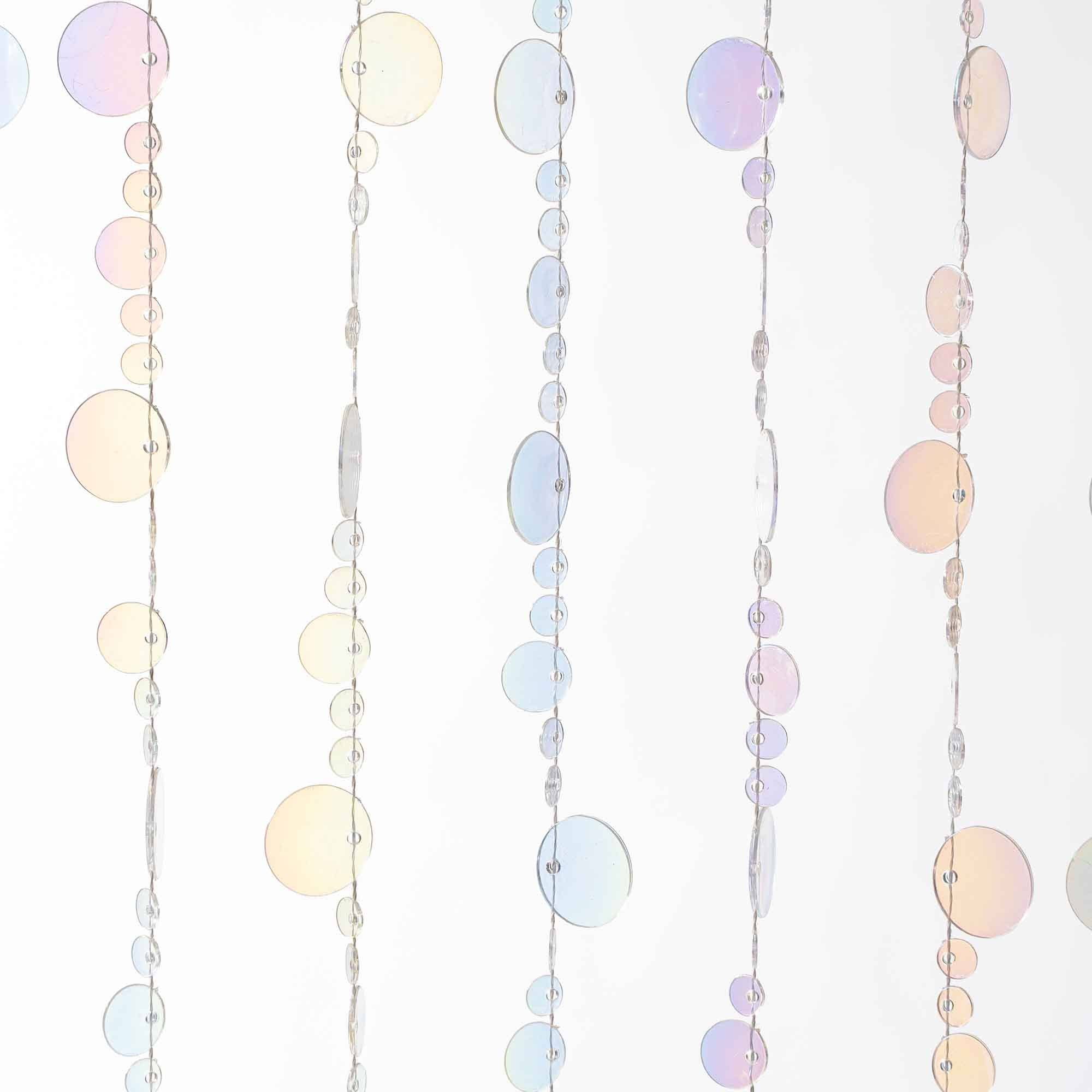 Portofino International Trading, USA - Wholesale Curtain - Sequin Curtain 35.5" x 71" - White Iridescent1