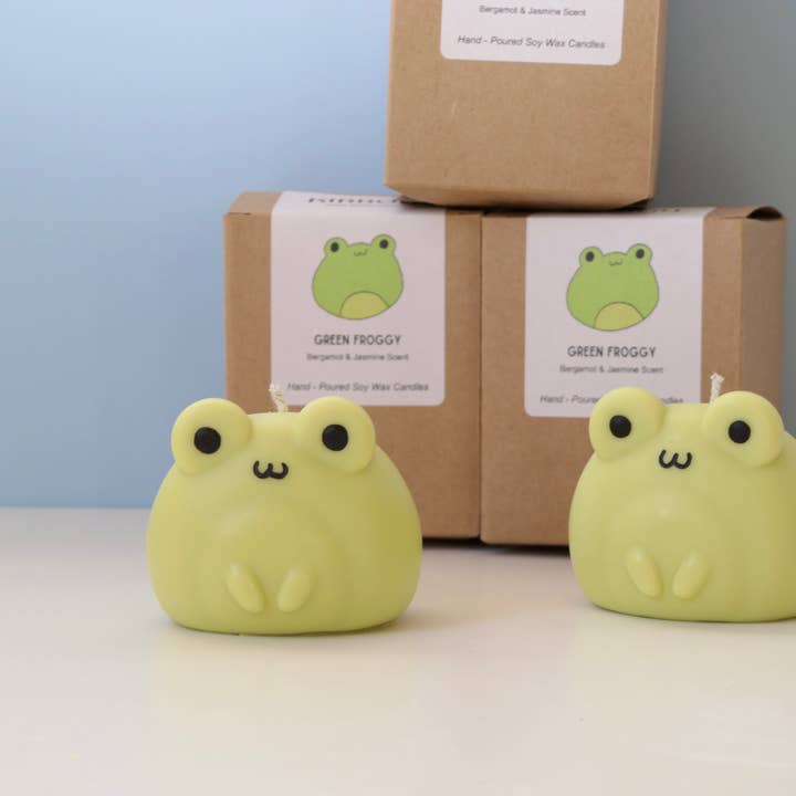 Frog Decorative Soy Candle for wholesale by Kirrou