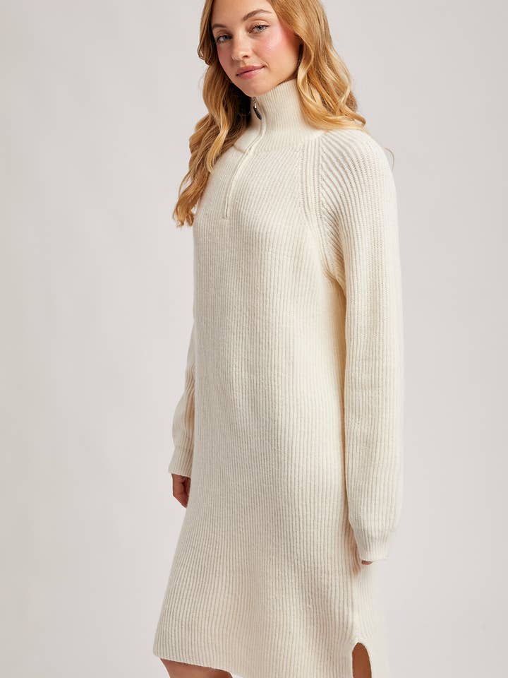 Bluivy - Wholesale Dress - Women's - QUARTER ZIP SWEATER DRESS20