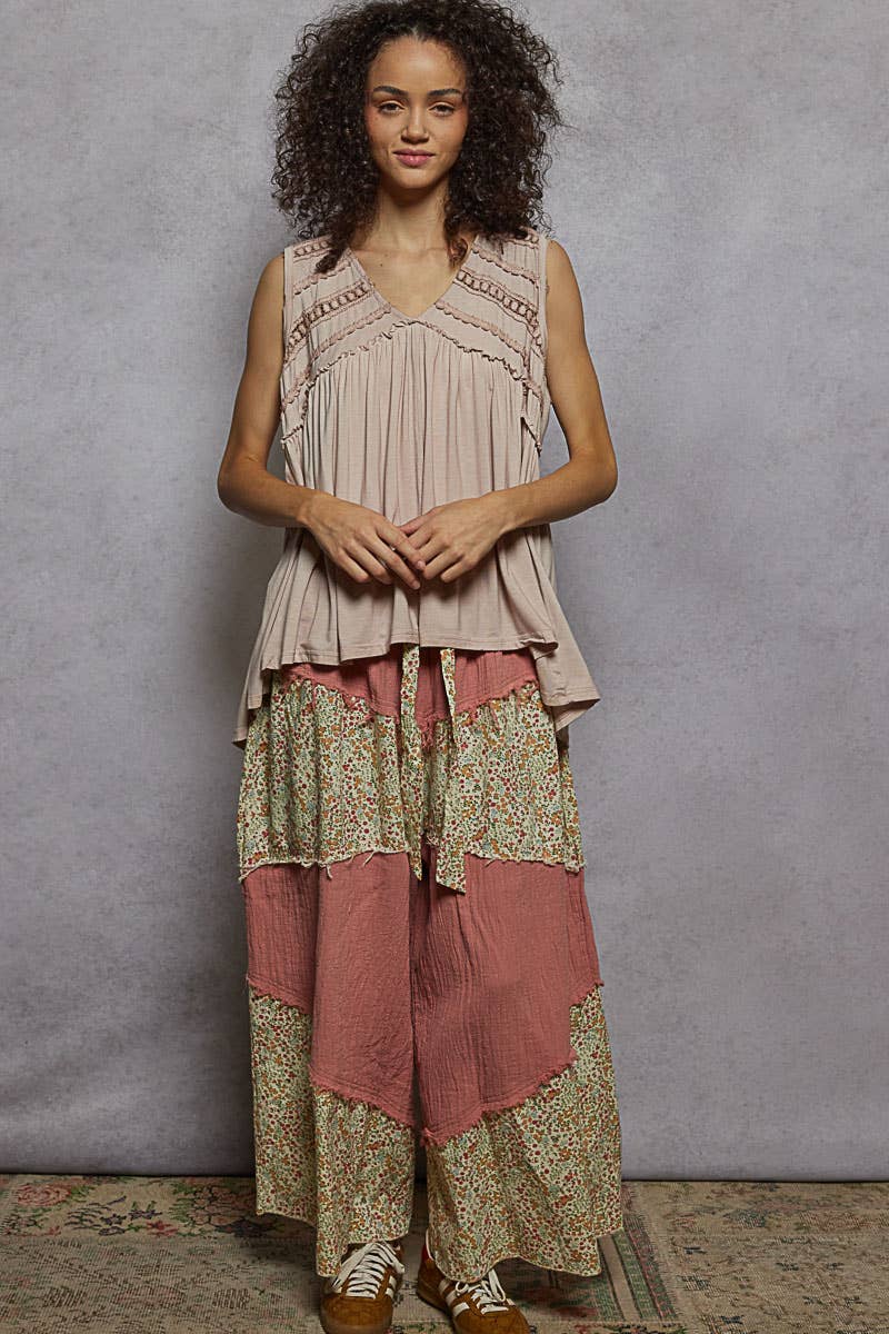 Pol Clothing - Wholesale Knit Top - Women's - Sleeveless Loose Fit V-Neck Babydoll Casual Knit Top SALE9